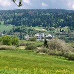 Vue du milieu et ses constructions haut de gamme 